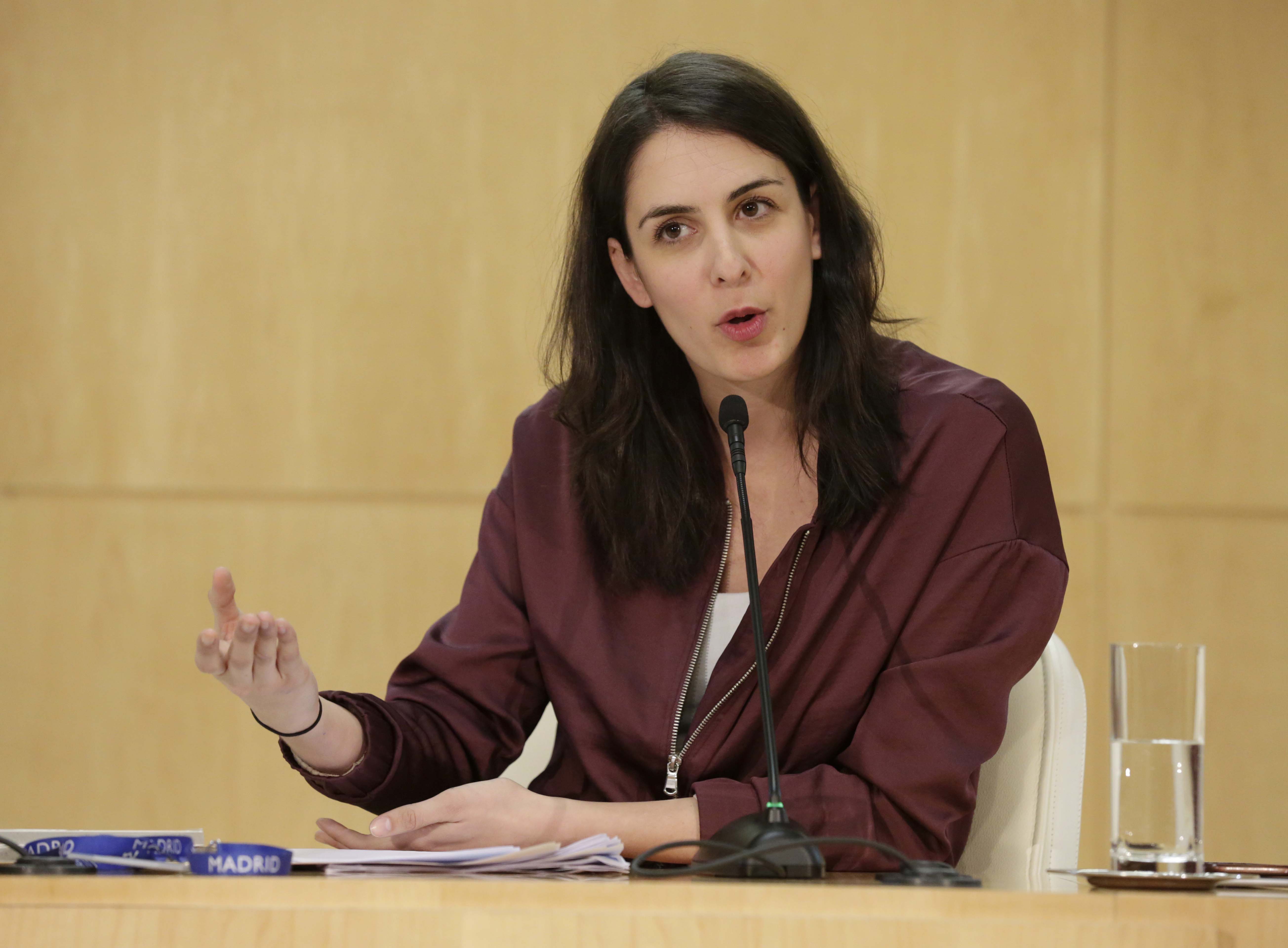 Rita Maestre, en  la rueda de prensa